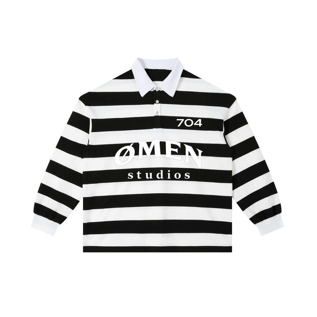 ØMEN STUDIOS Striped Rugby Shirt