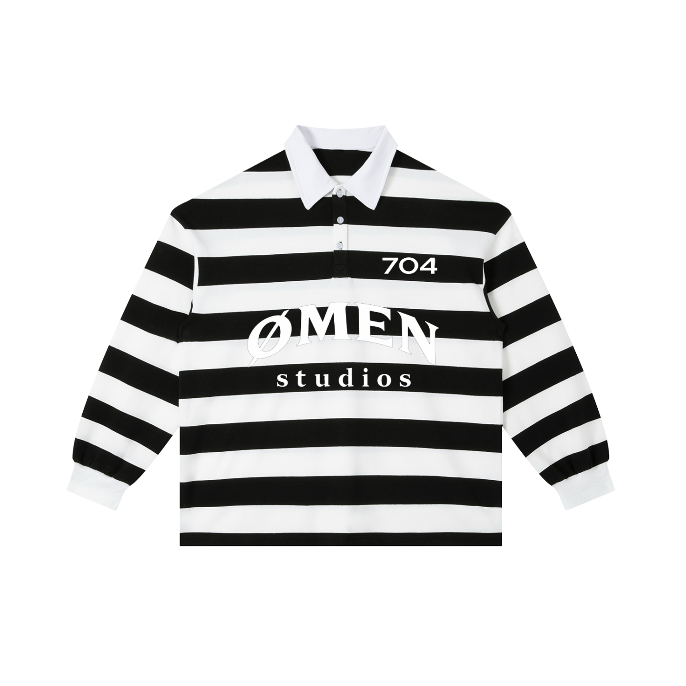 ØMEN STUDIOS Striped Rugby Shirt