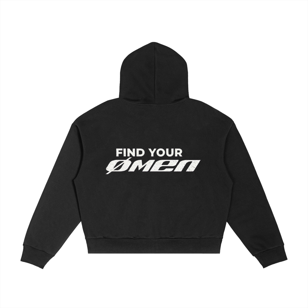 “FIND YOUR ØMEN” Boxy Zip Up