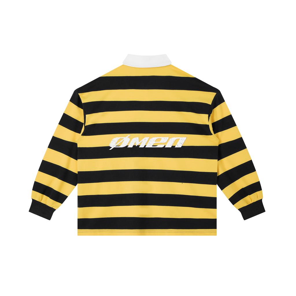ØMEN STUDIOS Striped Rugby Shirt