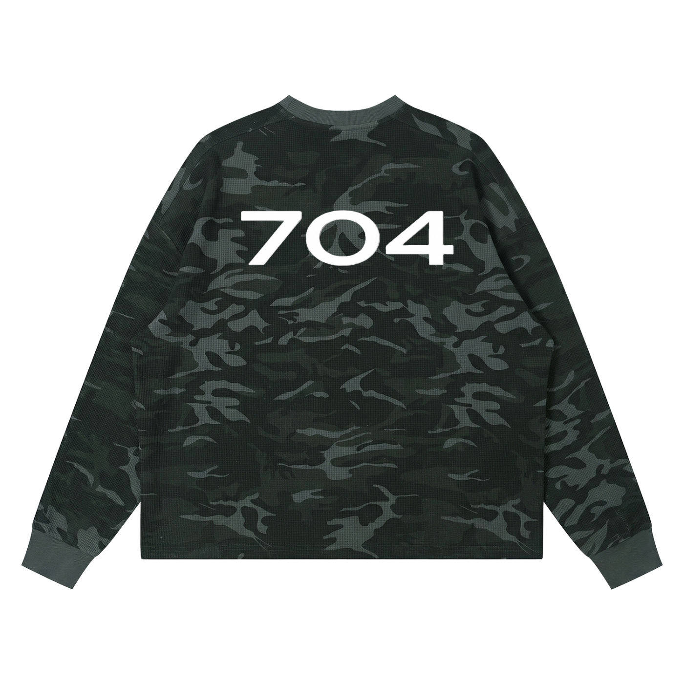 "OMEN STUDIOS" Waffle Boxy Long Sleeve T-Shirt
