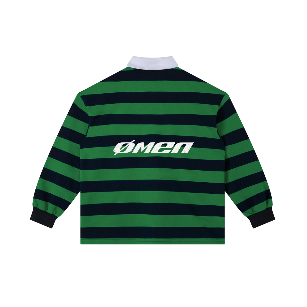 ØMEN STUDIOS Striped Rugby Shirt