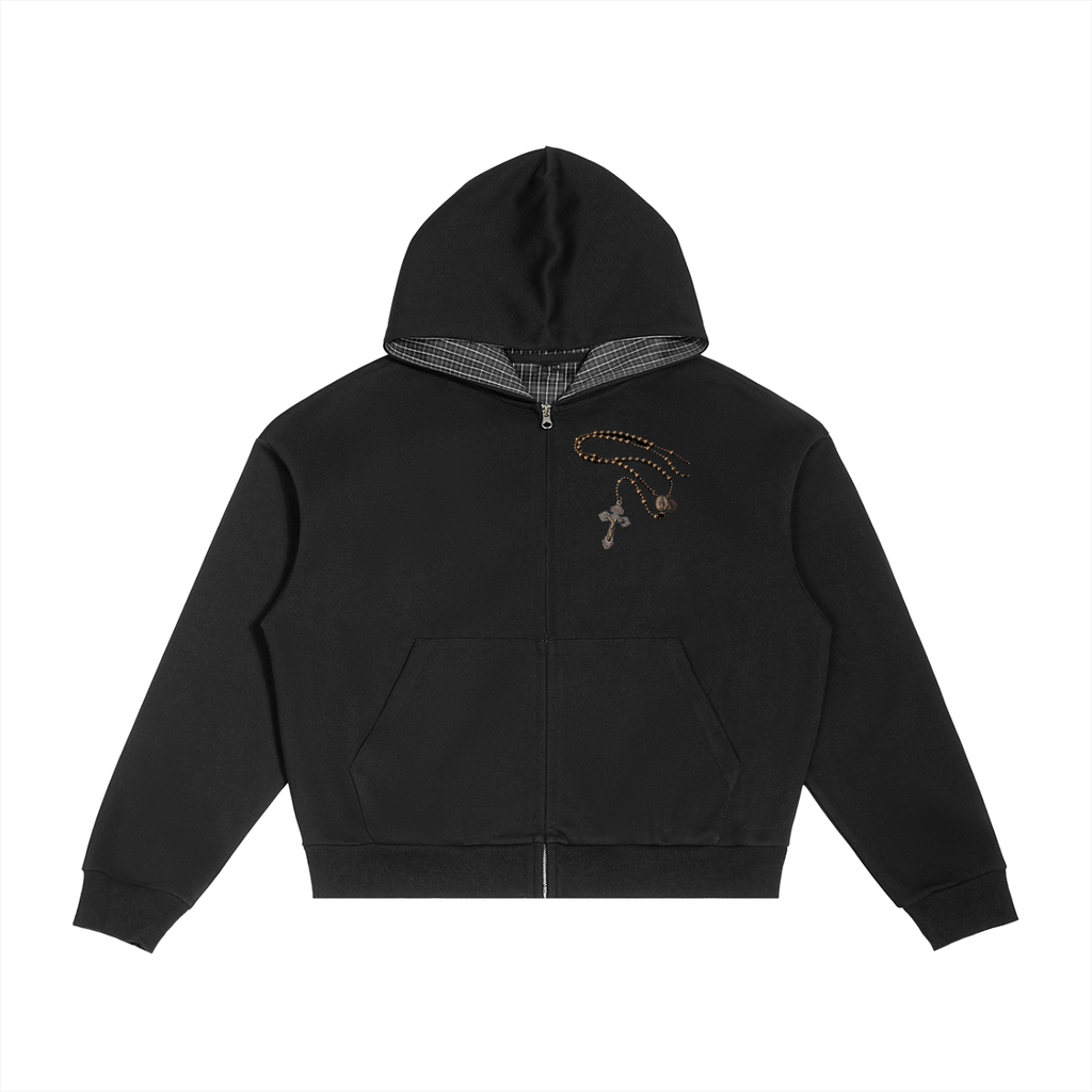 “FIND YOUR ØMEN” Boxy Zip Up